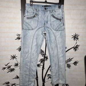 Casual Light Blue Relaxed Jeans